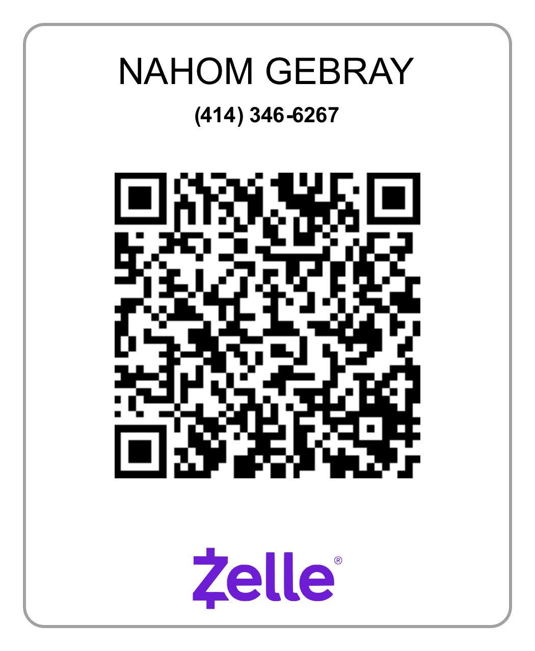 Zelle QR Code